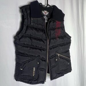 Harley Davidson Puffer Vest Biker Riding Vest Size S